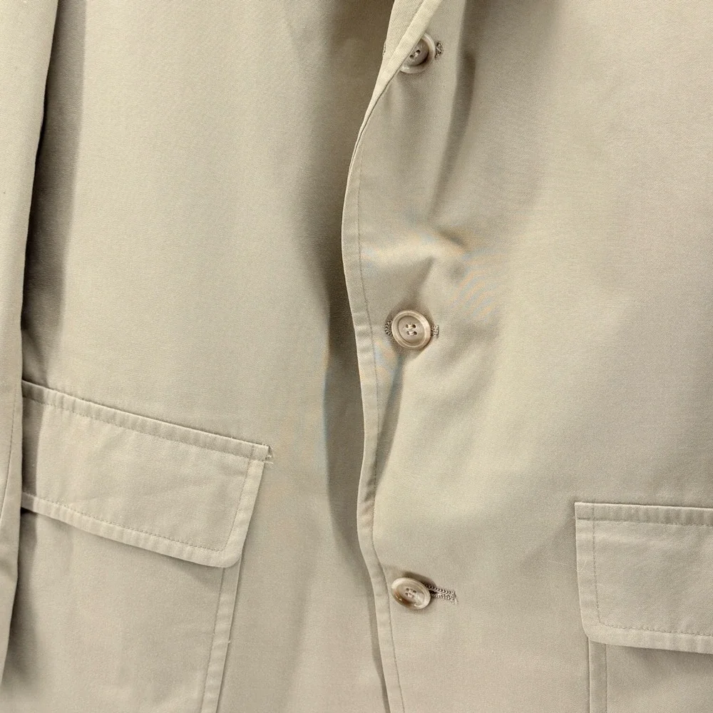 Brooks Brothers Vintage Mens 42L Tan Cotton 3-Button Blazer USA‎ Made washable